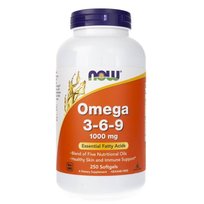 Suplement diety, Now Foods, Omega 3-6-9, 100 mg, 250 kapsułek Now Foods