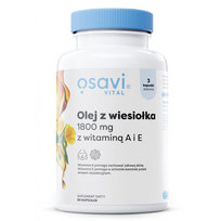 Suplement diety, Olej z Wiesiołka z Witaminą A i E Osavi 1800mg - 90 kapsułek żelowych Osavi