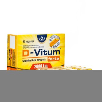 Suplement diety, Oleofarm, kapsułki z witaminą D dla dorosłych D-Vitum forte 2000 j.m., 36 szt. - D-vitum