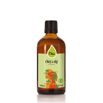 Suplement diety, Olini, Olej z alg DHA Omega-3 dla wegan, 100 ml - Olini