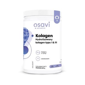 Suplement diety, OSAVI Advanced Kolagen Hydrolizowany Typu I & III Proszek, 600g - Osavi
