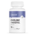 Suplement diety, OstroVit Cholina + Inozytol 90 tabletek zdrowa wątroba koncentracja - OstroVit