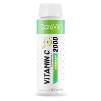 Suplement diety, OstroVit Witamina C 2000 Shot, zielone jabłko - 100 ml - OstroVit