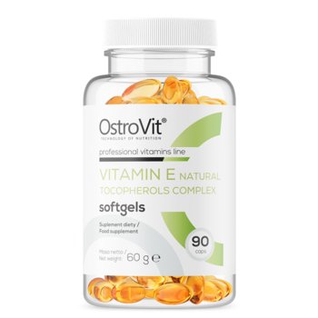 Suplement diety, OstroVit Witamina E NATURALNA TOKOFEROLE 90 KAPS - OstroVit