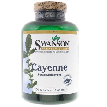 Suplement diety, Pieprz Cayenne SWANSON, 450 mg, 300 kapsułek - Swanson