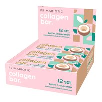 Suplement diety, Primabiotic, Collagen bar, Baton kokosowy z kolagenem muśnięty czekoladą, 12 x 40 g