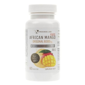 Suplement diety, Progress Labs, African Mango FORTE 20:1, 6000 mg, 60 tabletek - Progress Labs