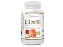 Suplement diety, PROGRESS LABS Witamina D3 Forte 2000IU 50mcg 120 tab Progress Labs