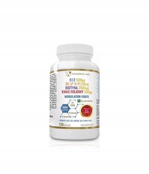 Suplement Diety, Progress Modulator Forte 120 B6 B12 Biotyna P-5-p Kompleks Witamin B - Progress Labs