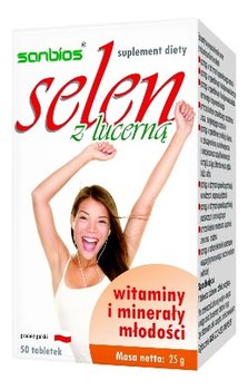 Suplement diety, Sanbios, Selen z lucerną, 50 tabletek - Sanbios