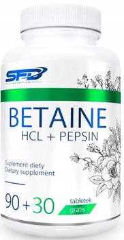 Suplement diety, SFD Betaine Hcl + Pepsin, Trawienie, 120 Tab. - SFD