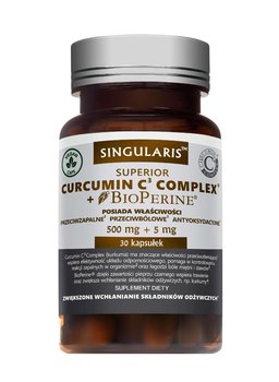 Suplement diety, Singularis Superior Curcumin C3 Complex + Bioperin, suplement diety, 30 kapsułek - Singularis Superior