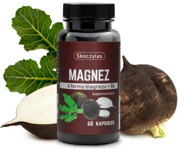 Suplement diety, Skoczylas, Magnez 4 formy, czarna rzepa, 60 kaps - Skoczylas