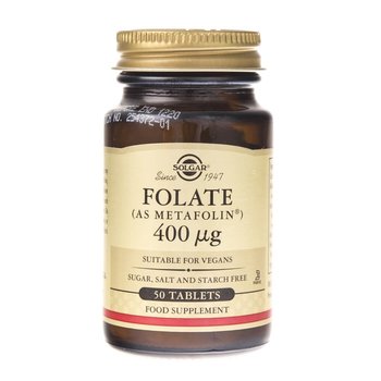 Suplement diety, Solgar, Foliany, 400 mcg, 50 tabletek - Solgar