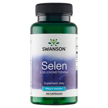 Suplement diety, Swanson, Selen,100mcg, 200 kaps - Swanson