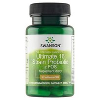 Suplement diety, Swanson, Ultimate Probiotyk 16 szczepów, 60 kaps. Swanson