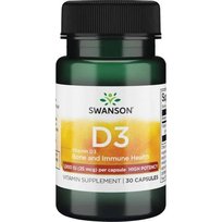 Suplement diety, Swanson, Witamina D3 1000 Iu, 30 Kapsułek Swanson