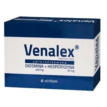 Suplement diety, Venalex ze zmikronizowaną diosminą i hesperydyną, 30 kapsułek - Ethifarm