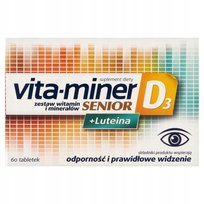 Suplement diety, Vita-Miner Senior D3+Luteina, 60 tabletek Aflofarm
