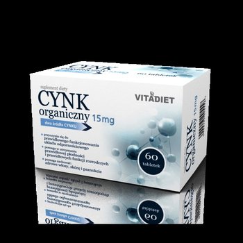 Suplement diety, Vitadiet Cynk Organiczny 15 Mcg 60 Tabl. - Vitadiet