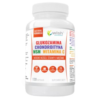 Suplement diety, WISH Glukozamina Chondroityna MSM Witamina C 120 kaps - Wish Pharmaceutical