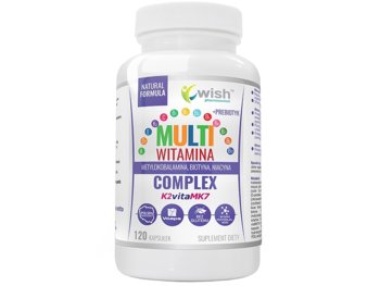 Suplement diety, Wish, Multiwitamina Complex Forte + Prebiotic, 120 kaps - Wish Pharmaceutical