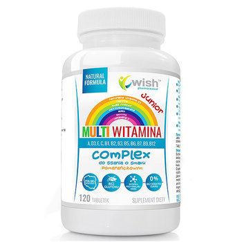 Suplement diety, Wish Multiwitamina Complex Junior Do Ssania 120Tabs Orange - Wish Pharmaceutical