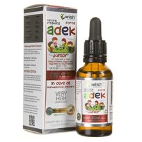 Suplement diety, Wish Pharmaceutical, ADEK Junior Forte dla dzieci, 30 ml Wish Pharmaceutical