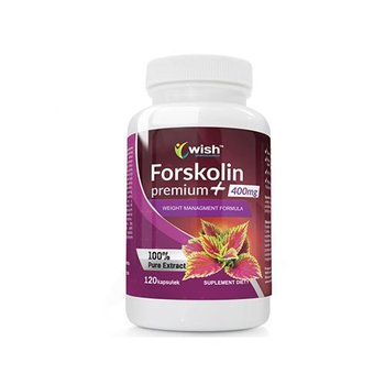 Suplement diety, Wish Pharmaceutical Forskolin Premium Plus 400Mg - 120Caps. - Wish Pharmaceutical