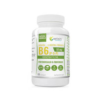 Suplement diety, Wish Pharmaceutical Vitamin B6 (P-5-P) 50Mg + L-Leucyna + Prebiotyk - 60Caps