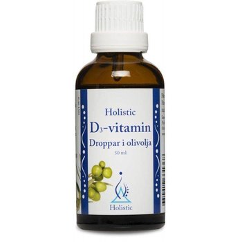 Suplement diety, Witamina D3 + Oliwa z Oliwek w kroplach (50 ml) - Holistic