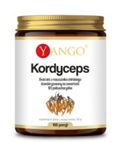Suplement diety, YANGO Kordyceps - ekstrakt 10% polisacharydów (50 g) Yango