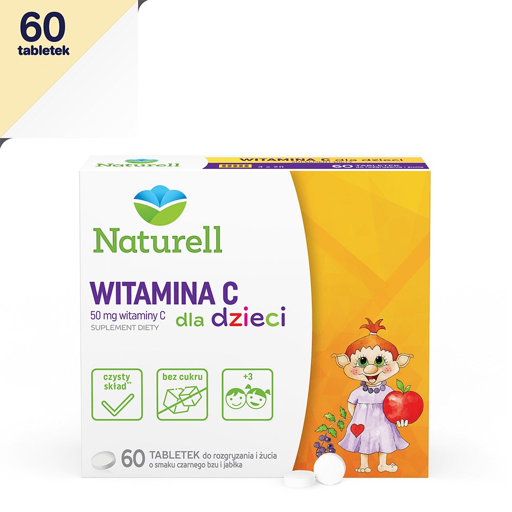 Zdjęcia - Witaminy i składniki mineralne Suplement diety z witaminą C w tabletkach do żucia i rozgryzania dla dziec