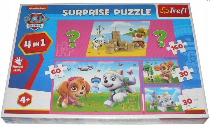 Surprise Puzzle PSI PATROL 4 w 1 TREFL 91862 - Trefl | Sklep EMPIK.COM