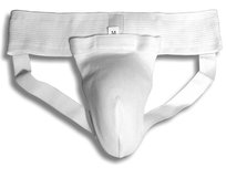 Suspensor Ochraniacz Krocza Biały Karate Xs