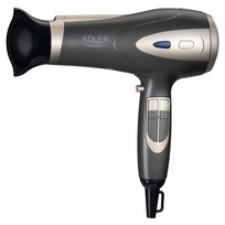 Suszarka Adler AD2248 Grey Champagne z Jonizacją i Dyfuzorem, Moc 1800-2200W, 3 Temperatury, 2 Prędkości, Zimny Nadmuch