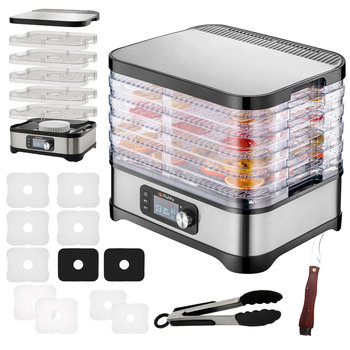 Suszarka Do Grzybów Owoców Warzyw Ziół Duża Tacki + Sita Maty Nóż Szczypce - Iso Trade