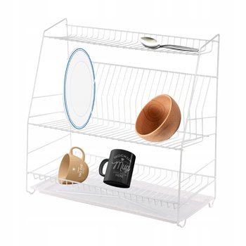 Suszarka Do Naczyń 3-Poziomowa 50Cm Biała Z Tacką - Inny producent