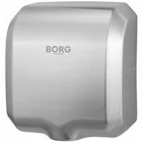 Suszarka do rąk Stalowa Srebrna Wandaloodporna Mocna BORG Zonda 1800W 8s
