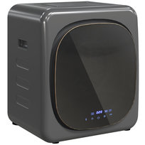 Suszarka do ubrań HOMCOM Mini z 6 programami, ekranem dotykowym LED, ładowność 4 kg, do 60°C, 800 W, wolnostojąca/do montażu na ścianie, kolor szary