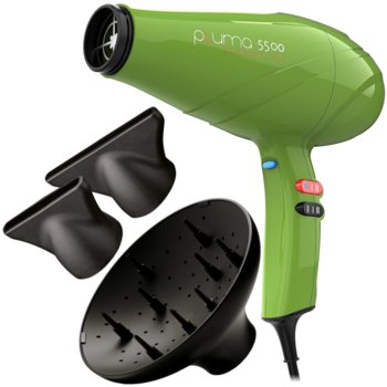 Suszarka do włosów GA.MA PLUMA 5500 - Zielona 2400W jonizacja dyfuzor koncentratory profesjonalna fryzjerska długa praca turbo zimny nawiew - GA.MA