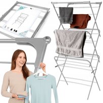 SUSZARKA NA PRANIE BALKONOWA STOJĄCA PIONOWA SKŁADANA UBRANIA BIELIZNĘ DUŻA