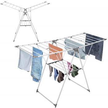 Suszarka na pranie składana na balkon teleskopowa do suszenia ubrań, bielizny - Springos