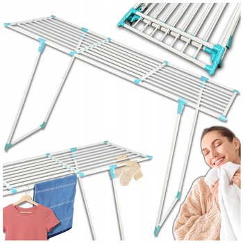 SUSZARKA NA PRANIE STOJĄCA ROZSUWANA STABILNA 105,5-187,5cm UBRAŃ BIELIZNĘ - Kontrast