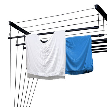 Suszarka Podsufitowa Czarna 7 Prętów 150 Cm Łazienkowa - Sepio