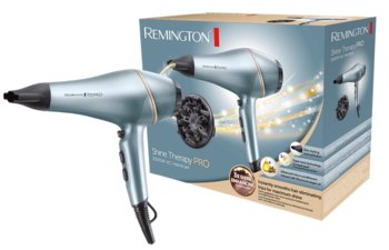 Suszarka Shine Therapy REMINGTON AC9300 - z jonizacją i olejkiem arganowym 2200W zimny nawiew dyfuzor koncentrator do stylizacji silnik AC profesjonalna fryzjerska - Remington