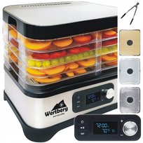 suszarka spożywcza do grzybów owoców warzyw ziół INOX 5 sit 450 W akcesoria Wertberg