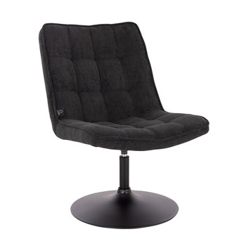 SVITA HENRY Krzesło wypoczynkowe Krzesło tapicerowane Krzesło obrotowe Krzesło do leżenia Sznur czarny - SVITA