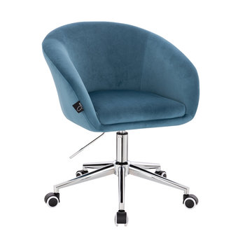 SVITA LOUISA Krzesło biurowe Krzesło obrotowe Krzesło na biurko z regulacją wysokości Niebieski - SVITA
