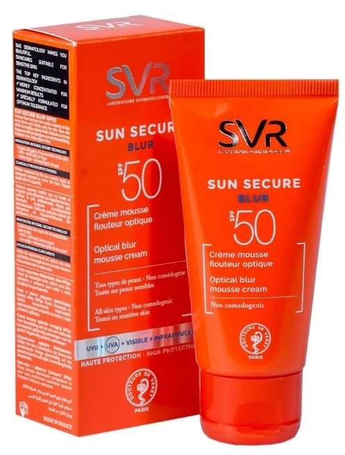 Empik SVR Sun Secure Blur SPF 50+, Ochronny krem, 50 ml